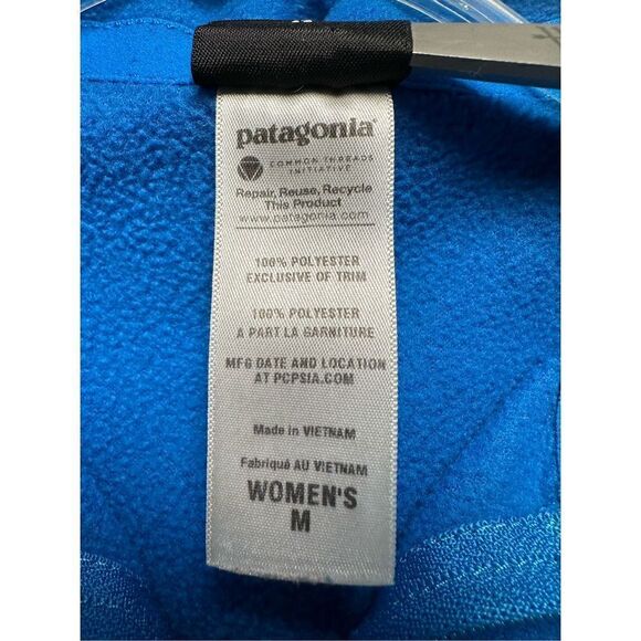 Patagonia women’s blue fleece 1/4 zip jacket size Medium. #39-0986 - Picture 4 of 4